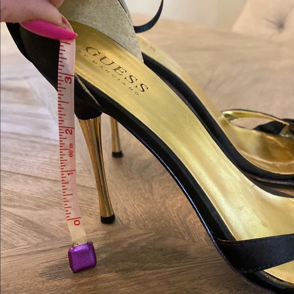 Guess Black and Gold Stiletto Heels - Picture 10 of 10